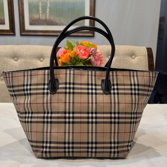 Authentic Burberry Blue Label Tote Bag - Picture 1 of 11